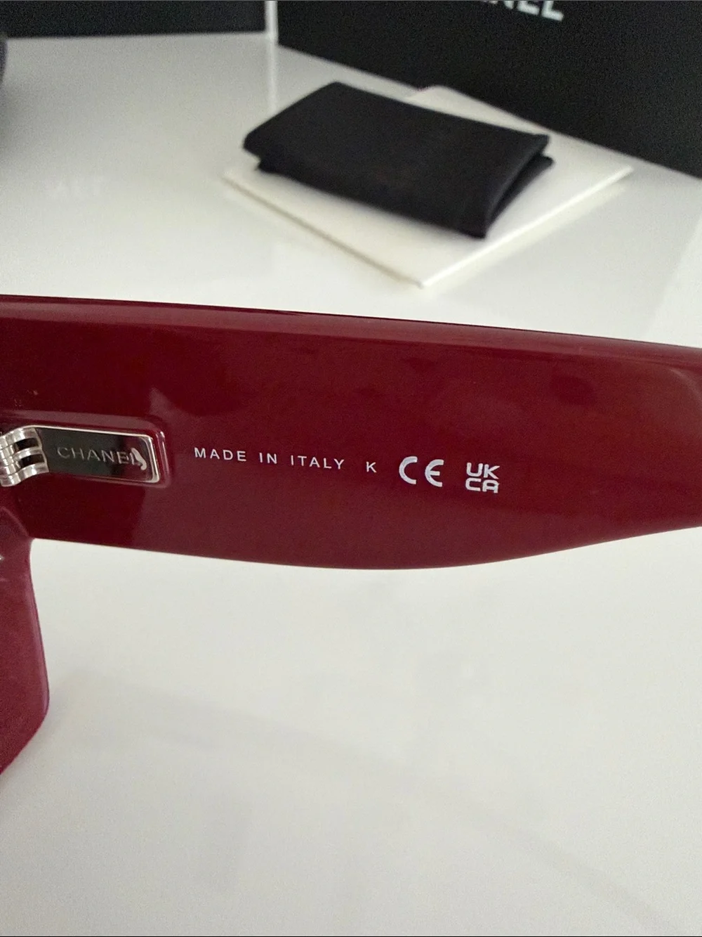 CHANEL Women's Blue & Red Oversized Sunglasses